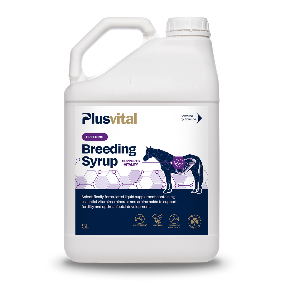 PLUS VITAL Breeding Syrup - Napredna podpora za plemenske kobile, žrebce in žrebeta
